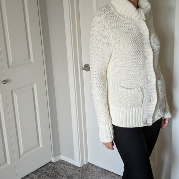 Caslon Cotton Blend Cardigan Sweater Button Down Cotton Blend - Picture 4 of 11